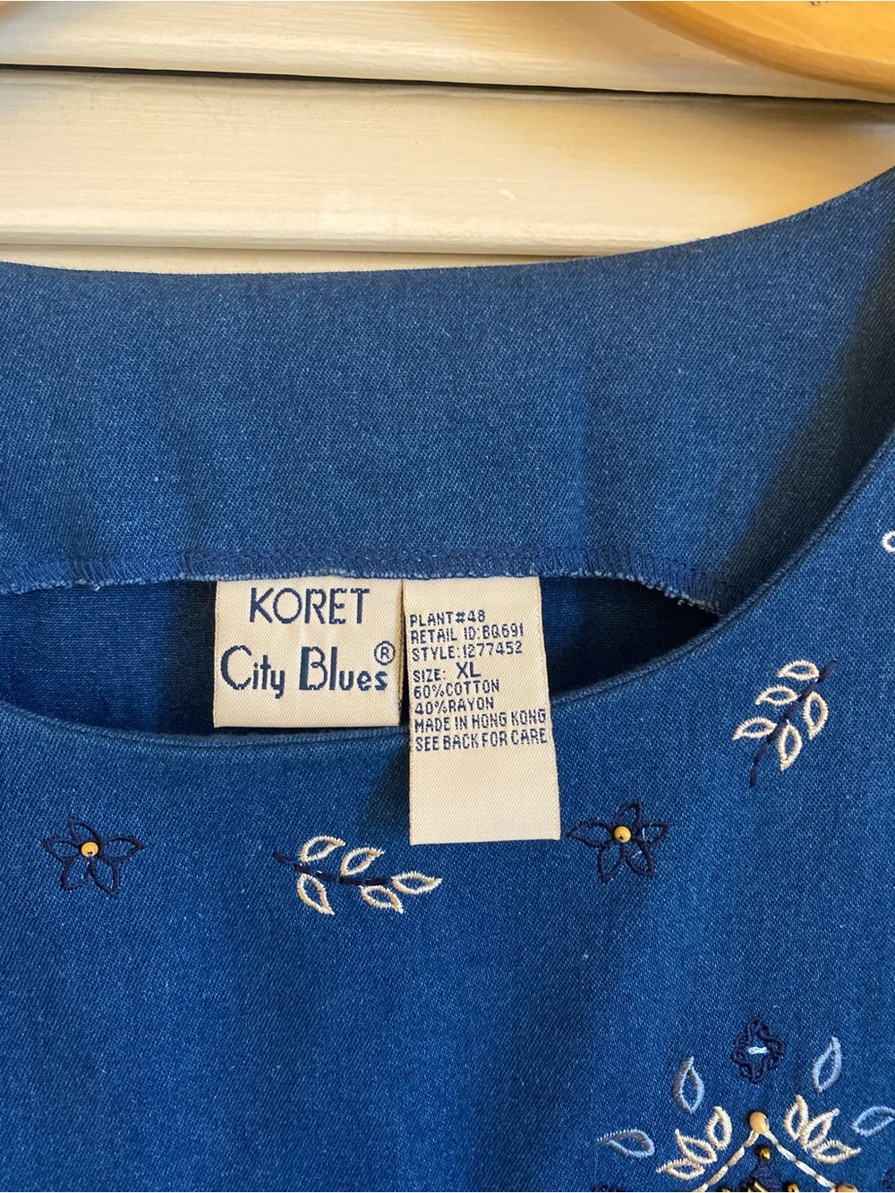 Vintage Koret City Blues Embellished Denim Tank Top - Picture 4 of 5